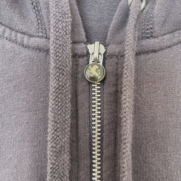 Express Hoodie Medium Dark Gray Embellished Vintage Full Zip - Picture 5 of 7